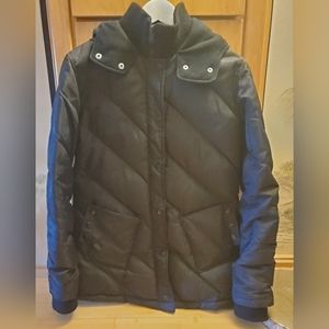 Missy sixty women puffy coat. Size small black. Mid length